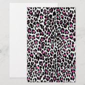 rosa Leopardendruck Briefpapier (Vorne/Hinten)