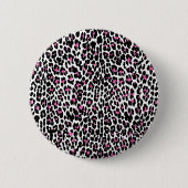 rosa Leopardendruck Button (Vorderseite)