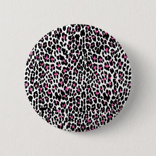rosa Leopardendruck Button (Vorderseite)