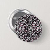 rosa Leopardendruck Button (Vorne & Hinten)