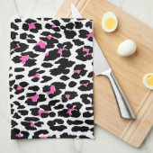 rosa Leopardendruck Handtuch (Viertel Falte)