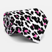 rosa Leopardendruck Krawatte (Gerollt)