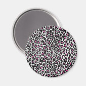 rosa Leopardendruck Magnet (Vorderseite/Rückseite)
