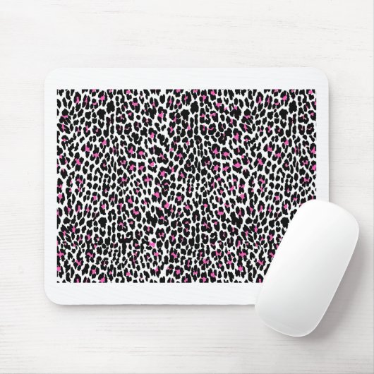 rosa Leopardendruck Mousepad (Mit Mouse)