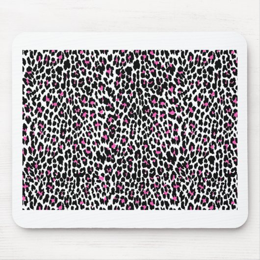 rosa Leopardendruck Mousepad (Vorne)