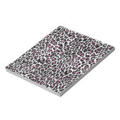 rosa Leopardendruck Notizblock (Rotiert)