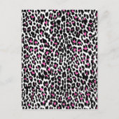 rosa Leopardendruck Postkarte (Vorderseite)