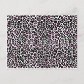 rosa Leopardendruck Postkarte (Vorderseite)