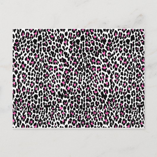 rosa Leopardendruck Postkarte (Vorderseite)