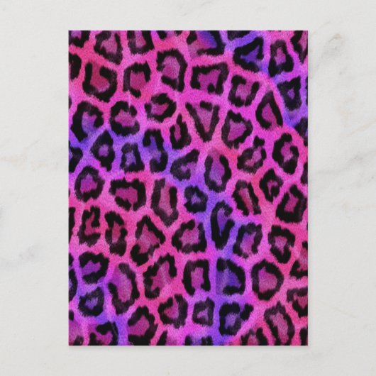 Rosa Leopardendrucke Postkarte (Vorderseite)