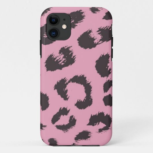 Rosa Leopardenfell-Muster Case-Mate iPhone Hülle (Rückseite)