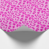 Rosa Leopardenfell-Muster Geschenkpapier (Ecke)