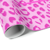 Rosa Leopardenfell-Muster Geschenkpapier (Rolleneckpunkt)