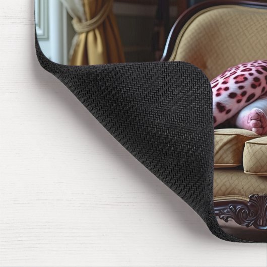 Rosa Leopardenmousepad Mousepad (Ecke)