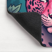 Rosa Leopardenmousepad Mousepad (Ecke)