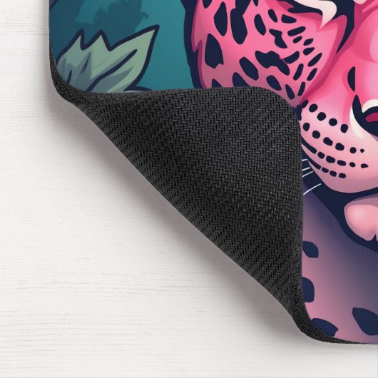 Rosa Leopardenmousepad Mousepad (Ecke)