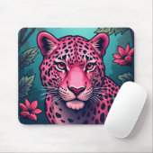 Rosa Leopardenmousepad Mousepad (Mit Mouse)