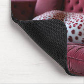 Rosa Leopardenmousepad Mousepad (Ecke)