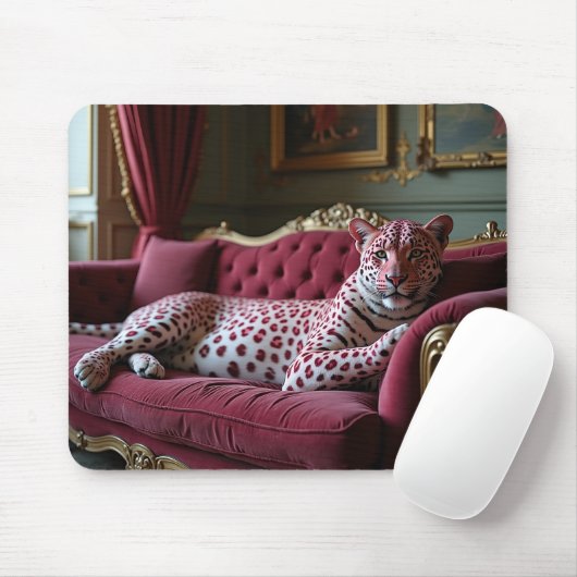 Rosa Leopardenmousepad Mousepad (Mit Mouse)