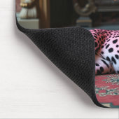 Rosa Leopardenmousepad Mousepad (Ecke)