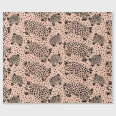 Rosa Leopardenmuster – Chic Animal Geschenkpapier (Flach)
