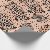 Rosa Leopardenmuster – Chic Animal Geschenkpapier (Ecke)