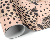 Rosa Leopardenmuster – Chic Animal Geschenkpapier (Rolleneckpunkt)