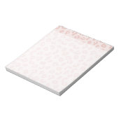 Rosa Leopardenmuster Notizblock (Rotiert)