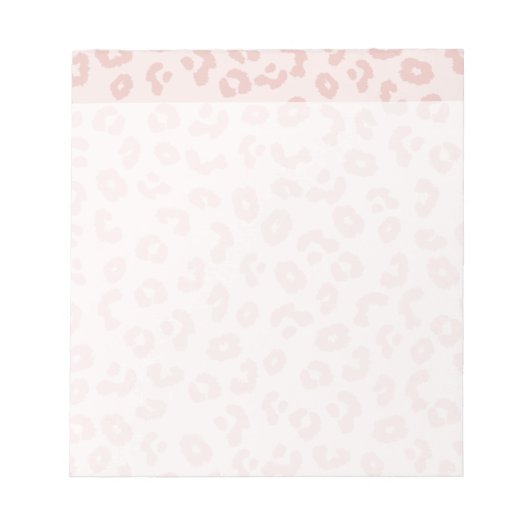 Rosa Leopardenmuster Notizblock (Vorderseite)