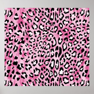 Rosa Leopardenmuster. Poster