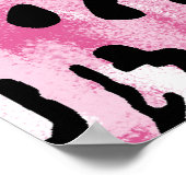 Rosa Leopardenmuster. Poster (Ecke)