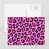 Rosa Leopardenmuster Postkarte (Vorne/Hinten)