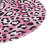 Rosa Leopardenmuster. Schneidebrett (Ecke)