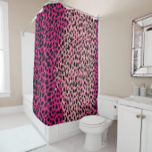 Rosa Leopardenmuster Textilfabricanimal, Backgrob Duschvorhang (Beispiel)