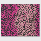 Rosa Leopardenmuster Textilfabricanimal, Backgrob Geschenkpapier (Flach)
