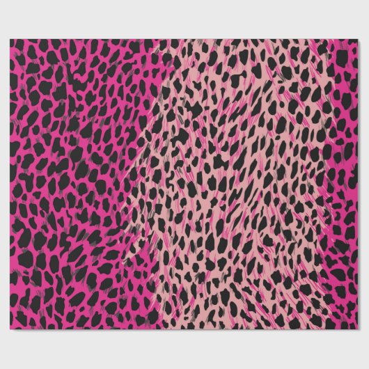 Rosa Leopardenmuster Textilfabricanimal, Backgrob Geschenkpapier (Flach)