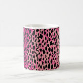 Rosa Leopardenmuster Textilfabricanimal, Backgrob Kaffeetasse (Mittel)