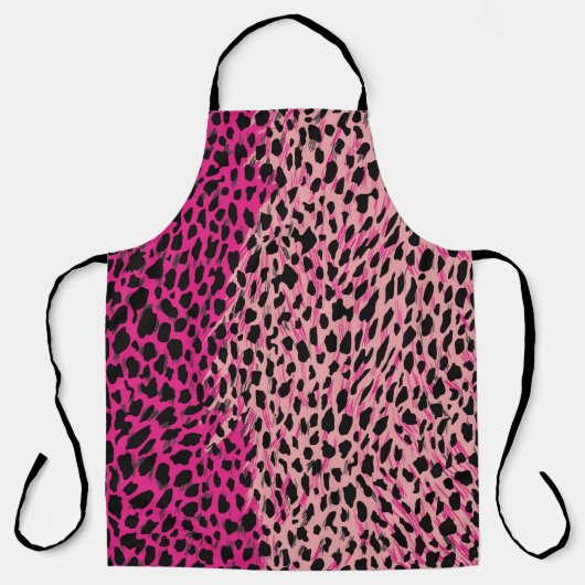 Rosa Leopardenmuster Textilfabricanimal, Backgrob Schürze (Vorderseite)