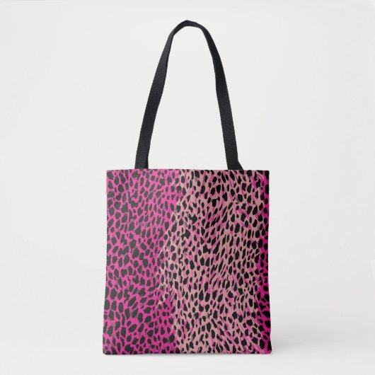 Rosa Leopardenmuster Textilfabricanimal, Backgrob Tasche (Vorderseite)