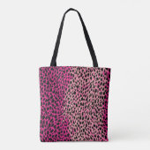 Rosa Leopardenmuster Textilfabricanimal, Backgrob Tasche (Rückseite)