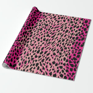 Rosa Leopardenmuster Textilstoff tier,hintergrund Geschenkpapier
