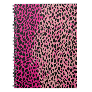 Rosa Leopardenmuster Textilstoff tier,hintergrund Notizblock
