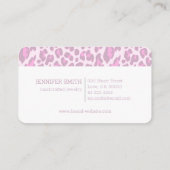 Rosa Leopardenmuster Visitenkarte (Rückseite)