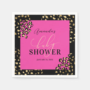 Rosa Leopardenprint-Dusche Serviette
