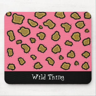 Rosa Leopardenprint Mousepad