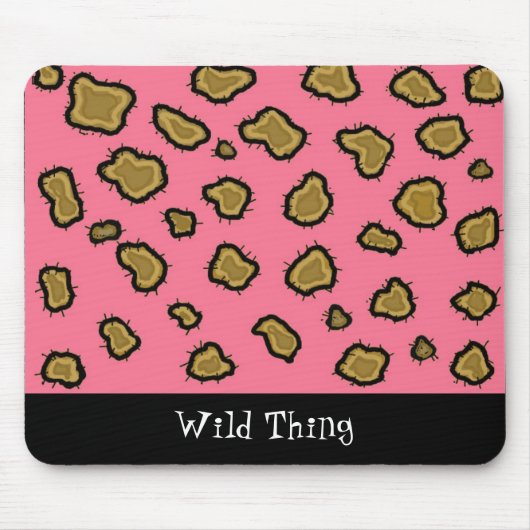 Rosa Leopardenprint Mousepad (Vorne)