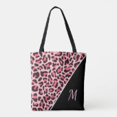 Rosa Leopardenprint-Tasche Gepard Monogramm Tasche (Rückseite)