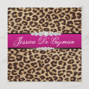 Rosa Leopardenschuld Einladung