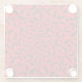 Rosa Leopardenstruktur. Glasuntersetzer (Rückseite)