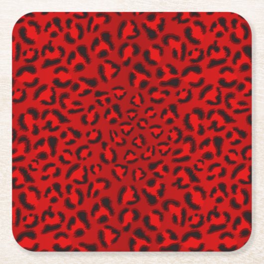 Rosa Leopardenstruktur. Rechteckiger Pappuntersetzer (Vorderseite)